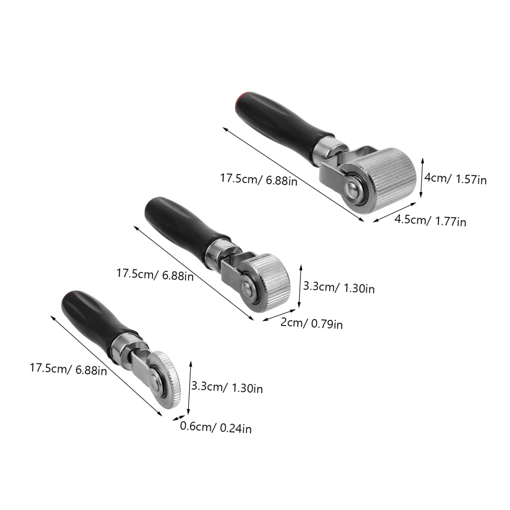 OUNONA Strumento Per Riparazione Pneumatici Auto Con Rullo Applicatore 3 Pezzi in Metallo, Kit Multifunzione Compatto Per Atv, Camion e Biciclette, Manutenzione Rapida e Portatile Degli Pneumatici