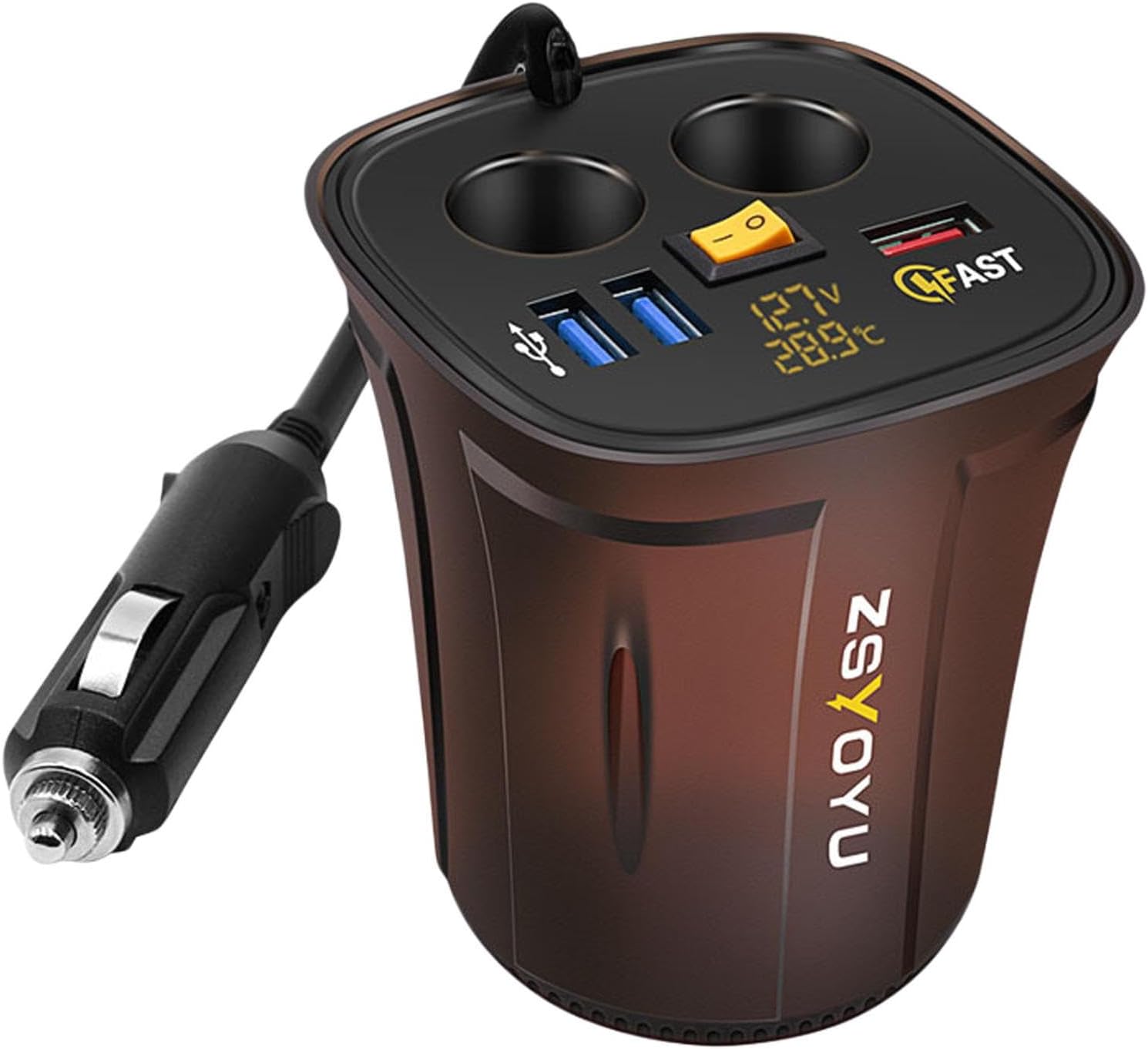 USB Car Chargers, Universal Portable Heavy Duty Car Charge Adapters, Cup Car