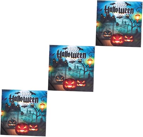 BESTOYARD 3pcs Halloween Tablecloth Picnic Table Covers Mantel Top Runner Fireplace Mantel Scarf Scary Table Cloth Holiday Tablecloth Party Prop