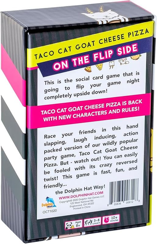 Image of Taco Cat Goat Cheese Pizza On The Flip Side | Standalone Expansion Set for The Party Card Game | Hilariously Fun for Kids, Teens, Adults, 10-15 Min Playtime, Ages 7+, 2-8 Players