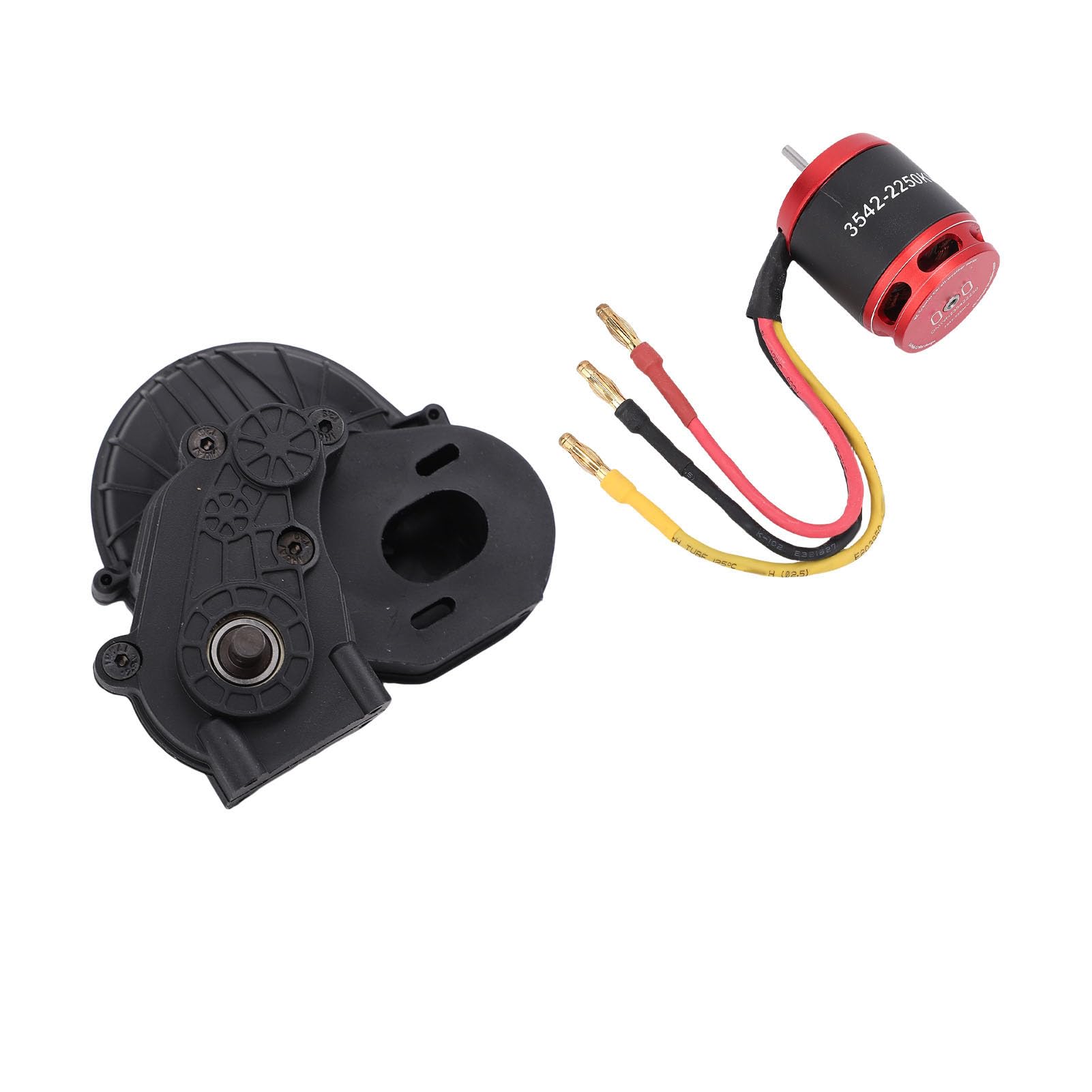 Pongnas Motore Brushless di Ricambio 3542 per Auto Cingolata SCX10 II 90046/10 RC – Motore Outrunner a Bassa velocità da 2250 KV con Albero da 3,17 Mm e Spina a Banana da 4,0 Mm