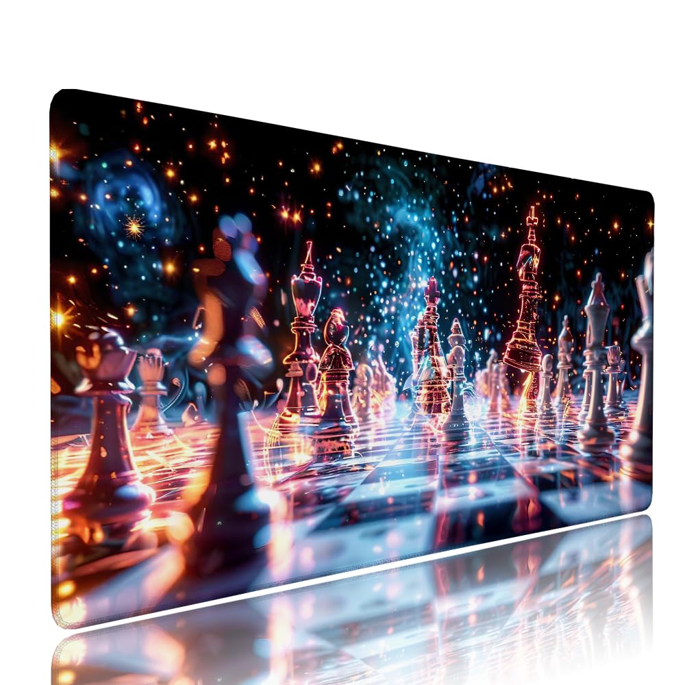 Alfombrilla de Mouse para Juegos, Nero, XXL, Antideslizante, Impermeable, Diseño de Astratto, Extendido, Grande, 1200x600x3mm, para PC, Laptop, Ufficio, Famiglia d-301