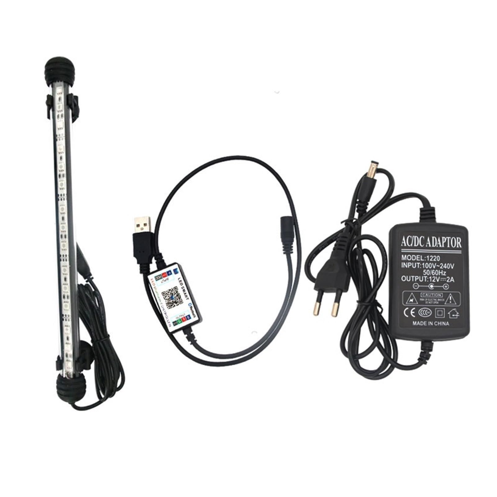 oświetlenie akwarium Oświetlenie do akwarium RGB Marine Kontroler Fish Tank Oprawa Led do akwarium Led Light Zatapialne oświetlenie do akwarium do akwarium roślinnego(29CM)