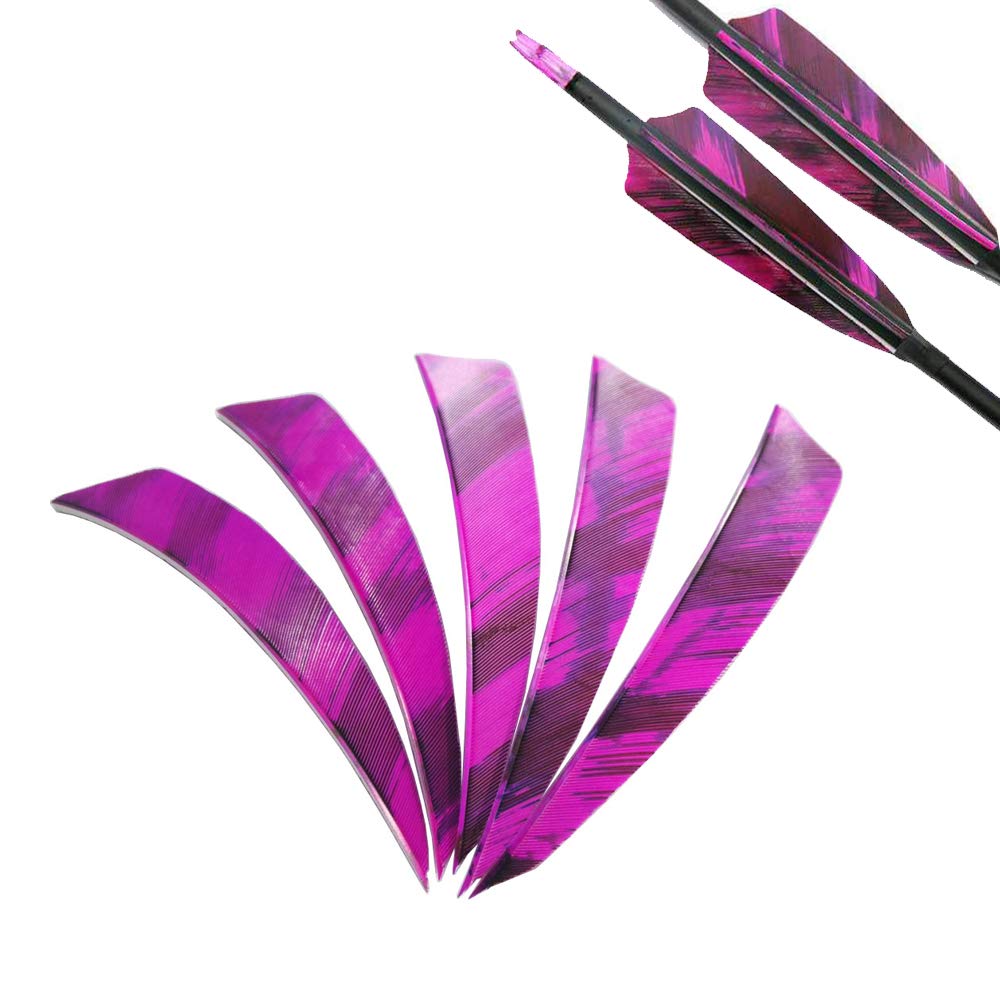 MILAEM 50pcs Tiro con L'Arco Piume di Freccia 4 Pollici Naturali Piuma Fletches Fletching per DIY frecce da Caccia Ala Destra