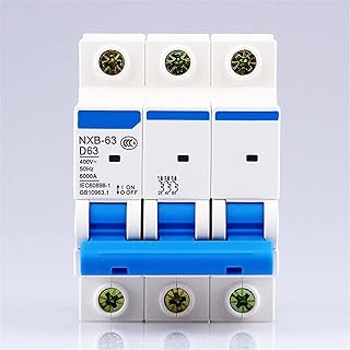 NXB-63 3P Air Switch AC 230/400V Type D DZ47 Current Protector 6 10 16 20 25 32 40 50 63A Overload Protector 1Pcs (Size : 3, Color : 32A)