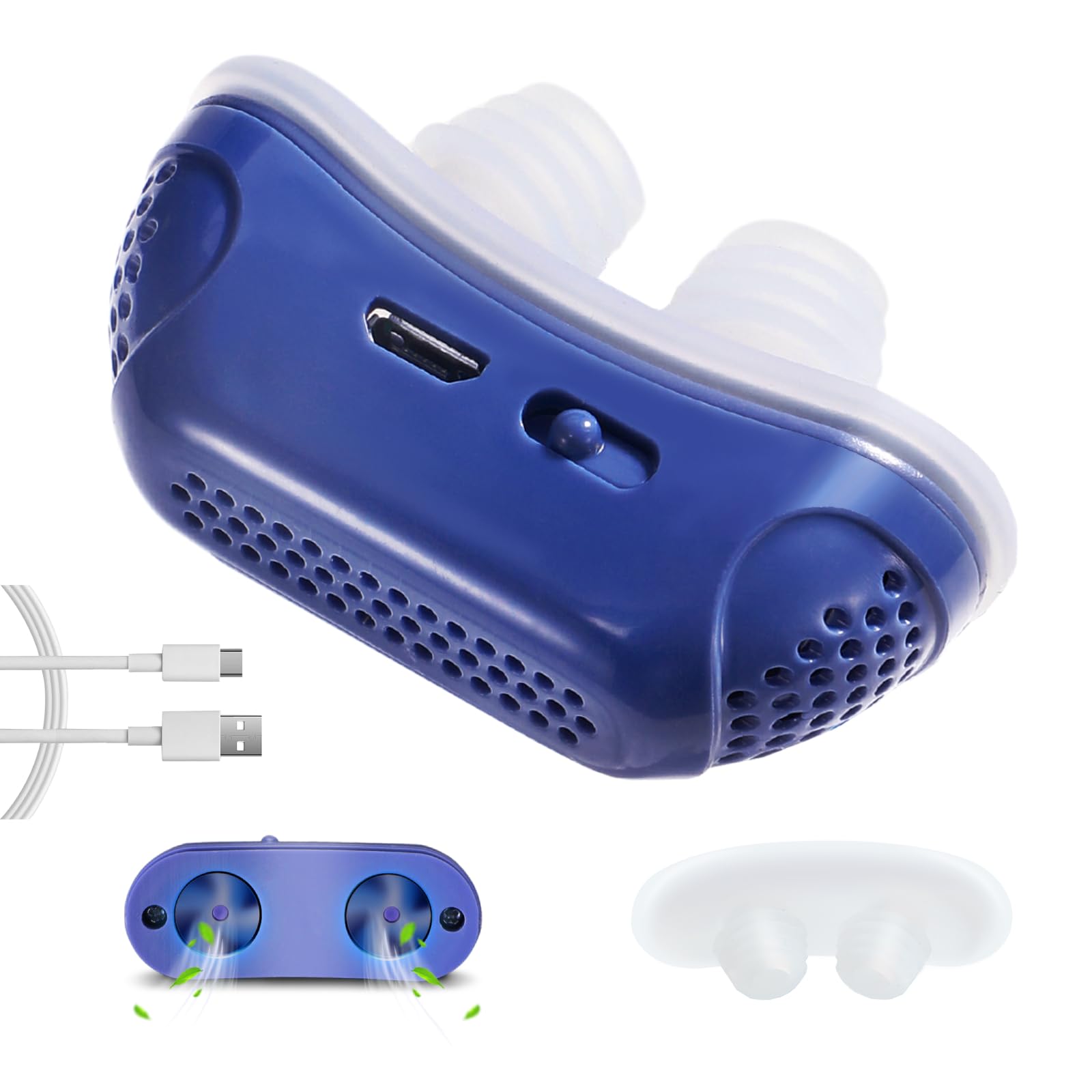 Bodybay Anti Snoring Devices, Effective Snoring Prevention, Snoring Solution for Men and Women, Unisex Silent Sleep Solution, Electric Breathable Snore Stopper Suitable for All Nose Shapes