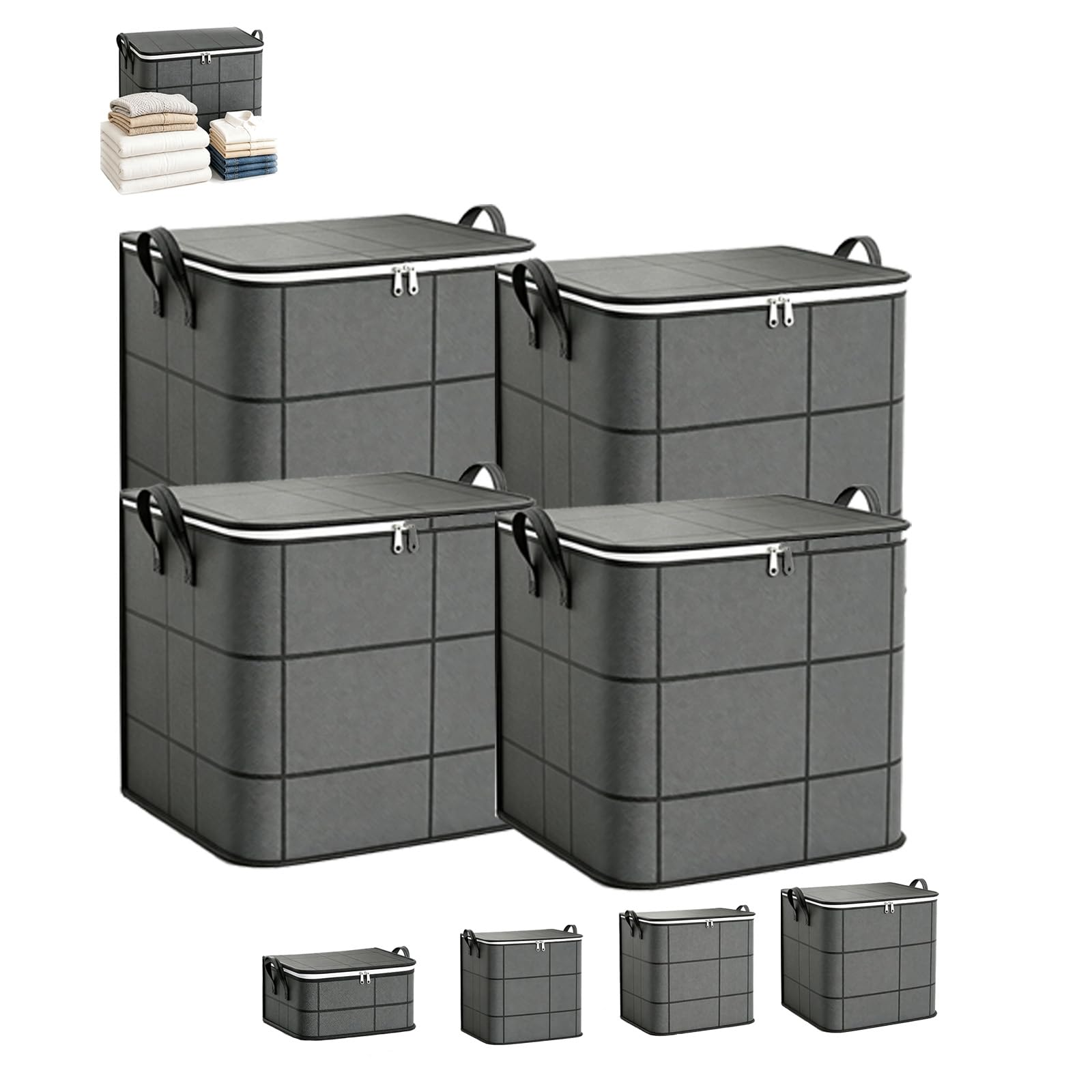 Generisch Geräumiger Mobiler Aufbewahrungsbehälter (180L-4pcs)