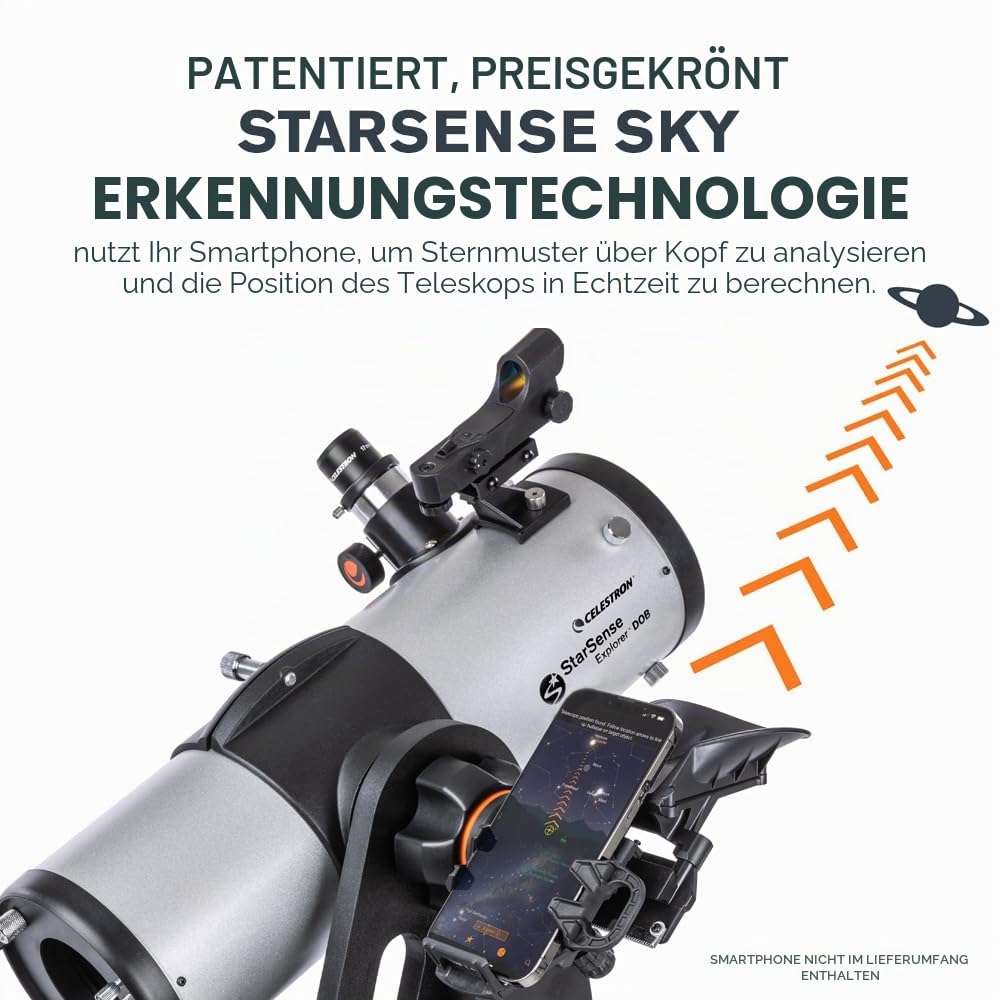 Celestron 22480 StarSense Explorer 114 mm Tisch-Dobson-Teleskop mit Smartphone-App-Unterstützung Funktioniert mit der StarSense-App – kompatibel mit iOS/Android – Bild 4