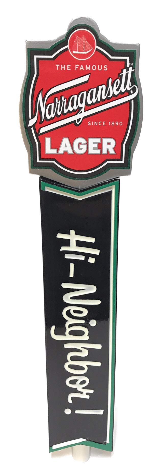 Amazon.com: Narragansett Brewing Co Lager Hi - Neighbor 13.5" Tap Handle:  Home & Kitchen