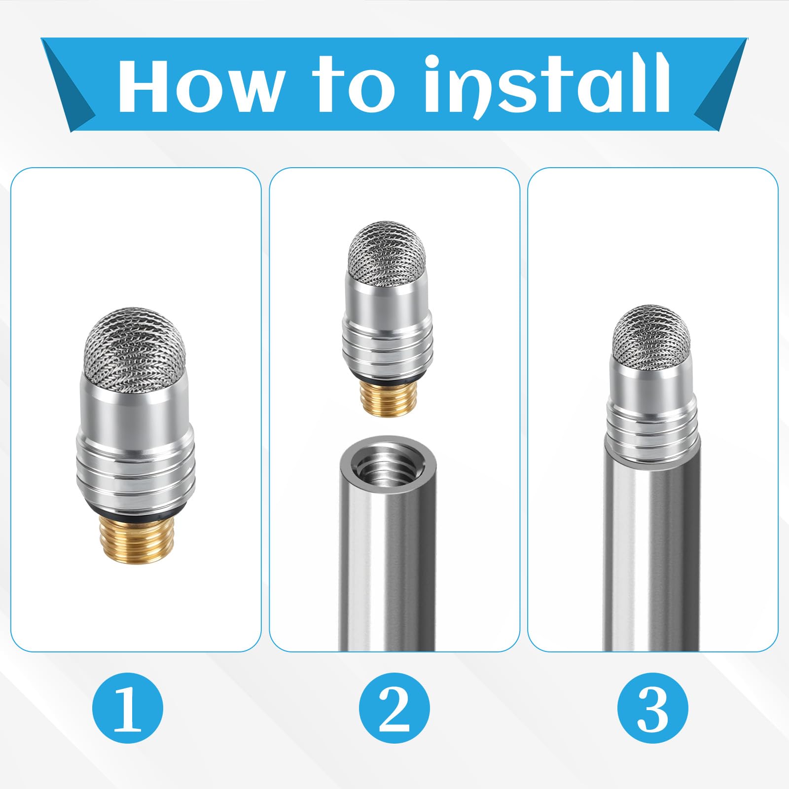 10 puntas de repuesto para lápiz capacitivo, puntas de fibra de malla universal, puntas de fibra de repuesto suaves, puntas de pantalla táctil, puntas de lápiz capacitivo, puntas de lápiz capacitivo