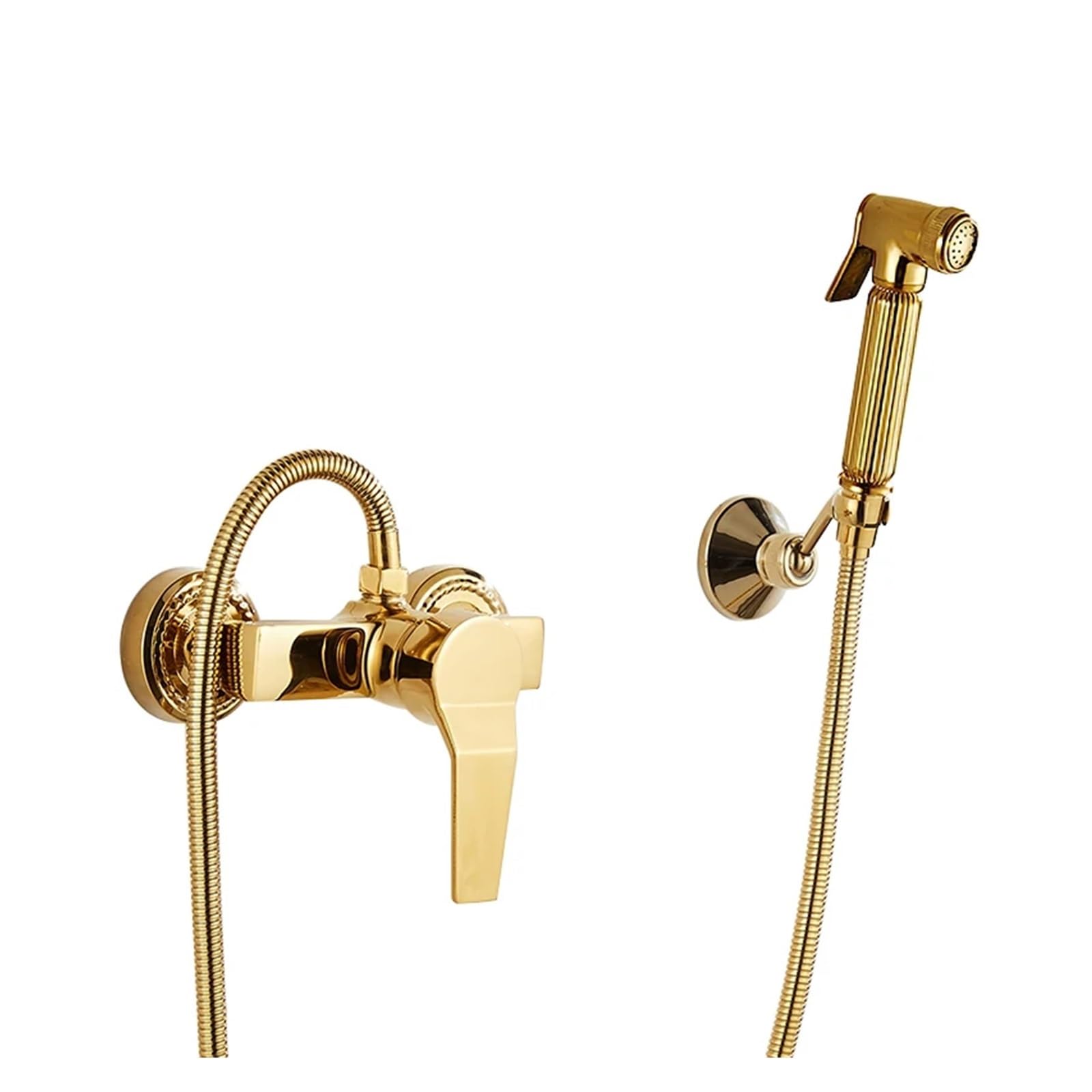 Doccetta per Bidet Rubinetto for bidet caldo/freddo in ottone dorato
