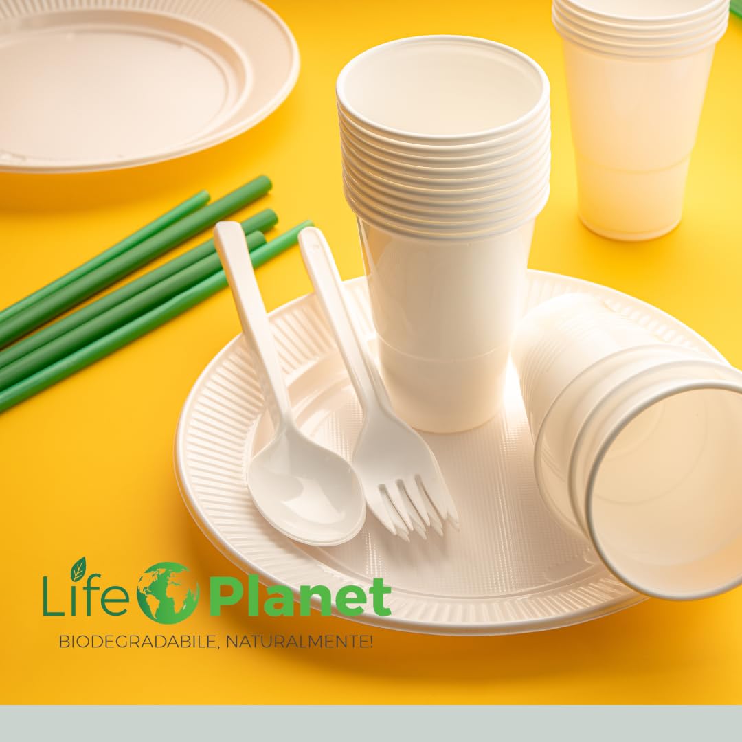 1000 Coltelli Usa e getta in cPLA, Posate Biodegradabili e Compostabili, Stoviglie Monouso 100% Naturali