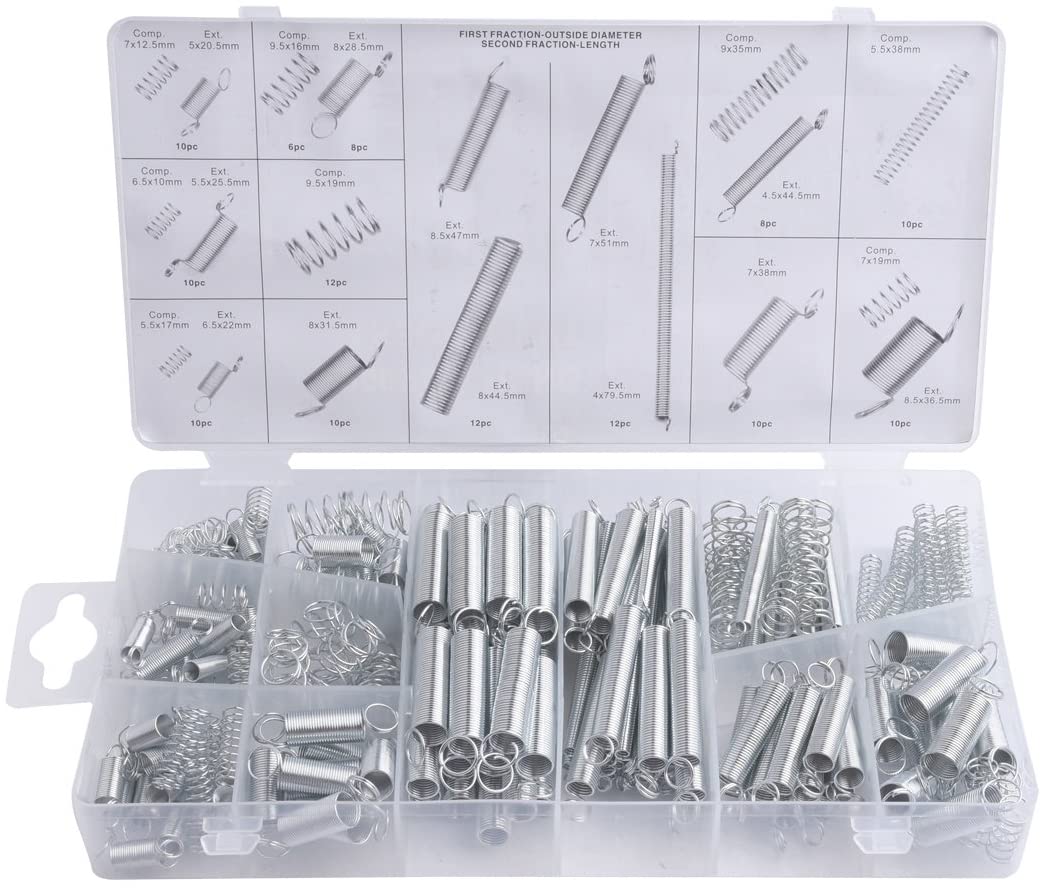 Buy Rubik 200 Piece Spring Assortment Set, Zinc Plated Steel