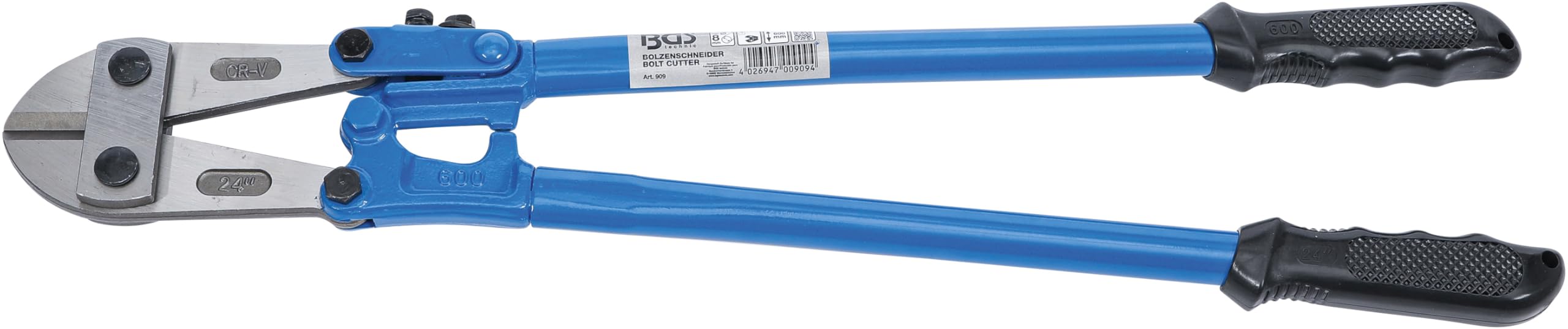 Coupe-boulons BGS 909 avec mâchoires trempées de 600 mm pour chantiers