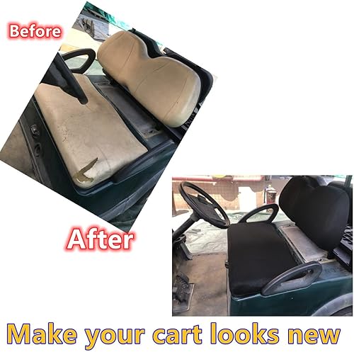 Miniatura 6 de Funda de asiento de carrito de golf | Cubierta de asiento de malla para EZGO TXT Club Car DS Funda de asiento color negro