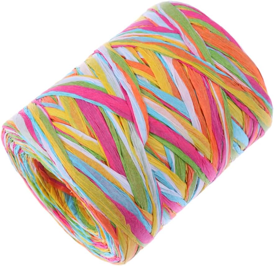 Creative 6 Color Raffia Rope Paper Ribbon for DIY Woven Crafts Xmas