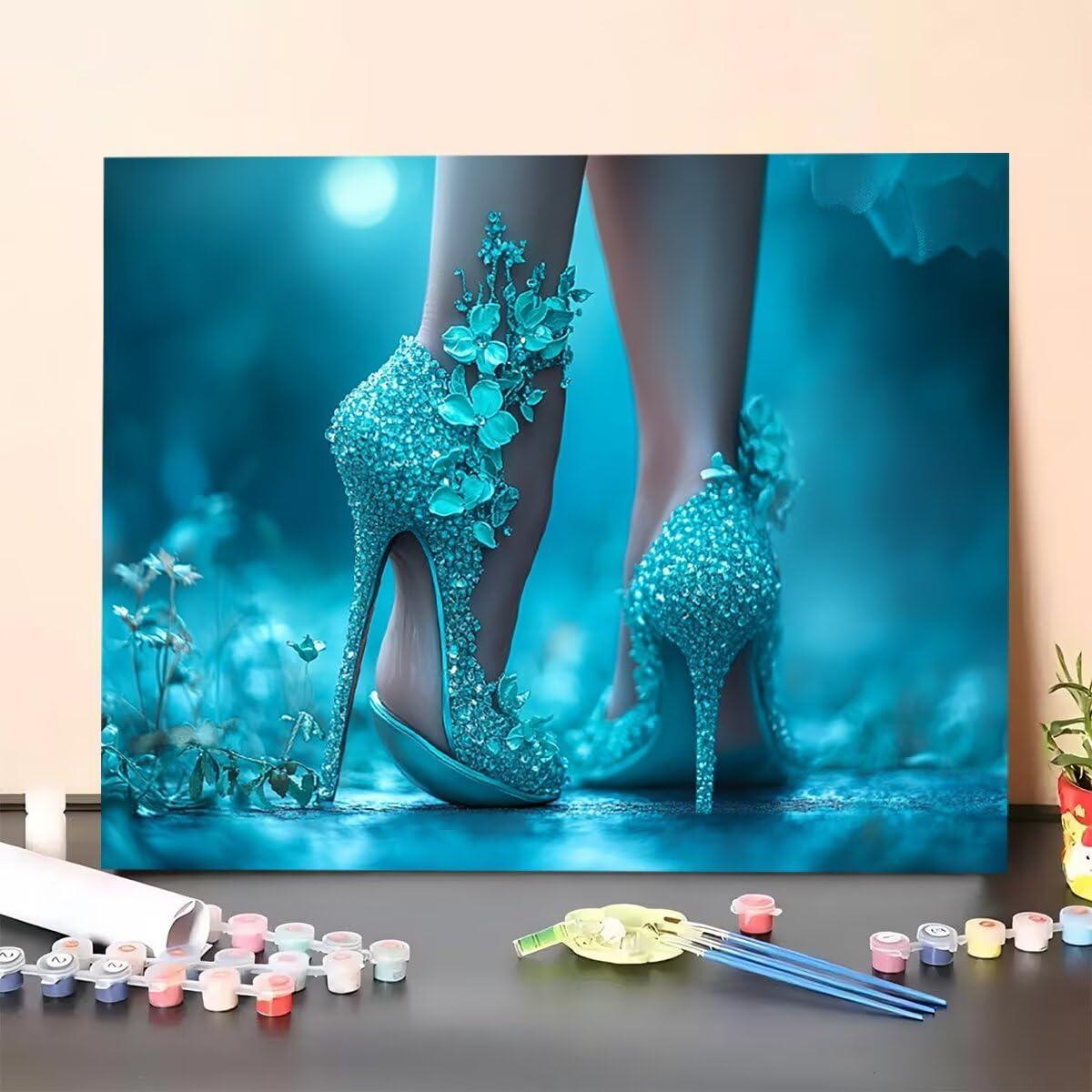 Hoher Absatz Dipingere con i Numeri Paesaggio Dipingere con i Numeri per Adulti Bambini Principianti, Fai da te Paint by Numbers Kit Artigianato Hobby Adulti, La Decora la Casa Regalo 90 x 120 cm 49-D