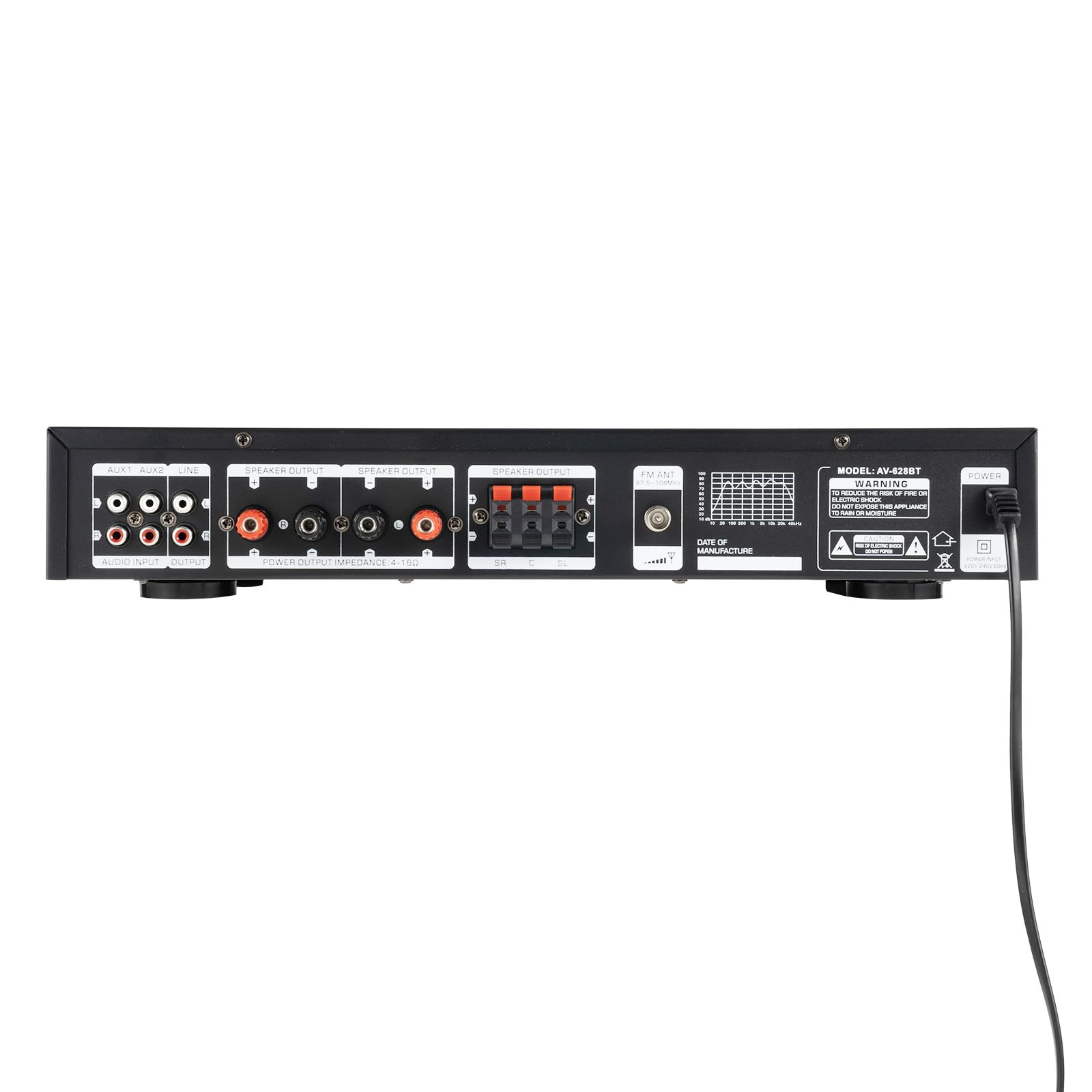 Amplificateur stéréo numérique 5 canaux HiFi Bluetooth Amplificateur de puissance 600W FM/AM USB Amplificateur complet avec télécommande