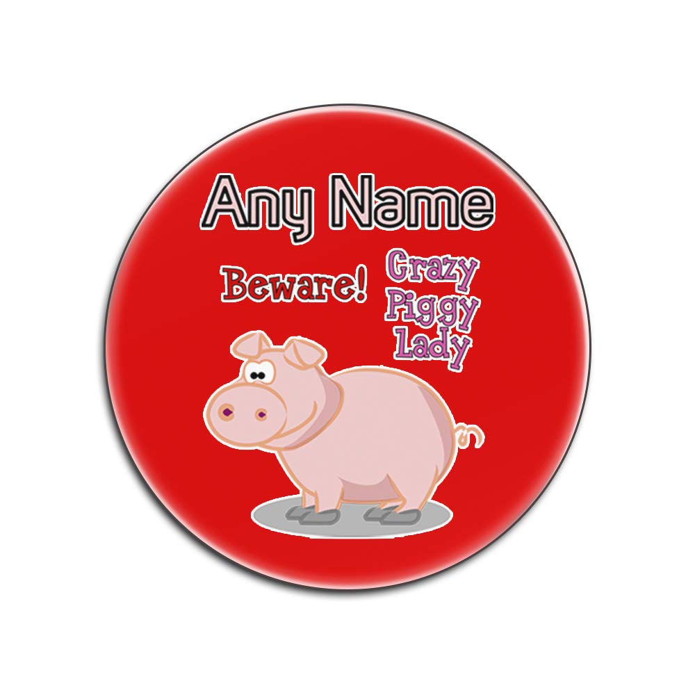 Sottobicchiere Personalizzato 'Crazy Cow Lady' – UniGift Lucido Rosa Con Scritta Inglese