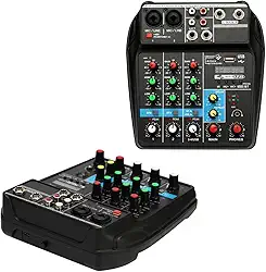 Mesa De Som Mixer SoundVoice Bluetooth USB 4 Canais MC4-BT