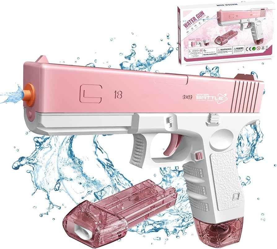 Image of Electric Water Guns Water Pistol Holi Pichkari Pitsol, High Pressure up to 35FT, Powerful Squirt Guns for Pool Beach Party Games and Outdoor Water Fighting
