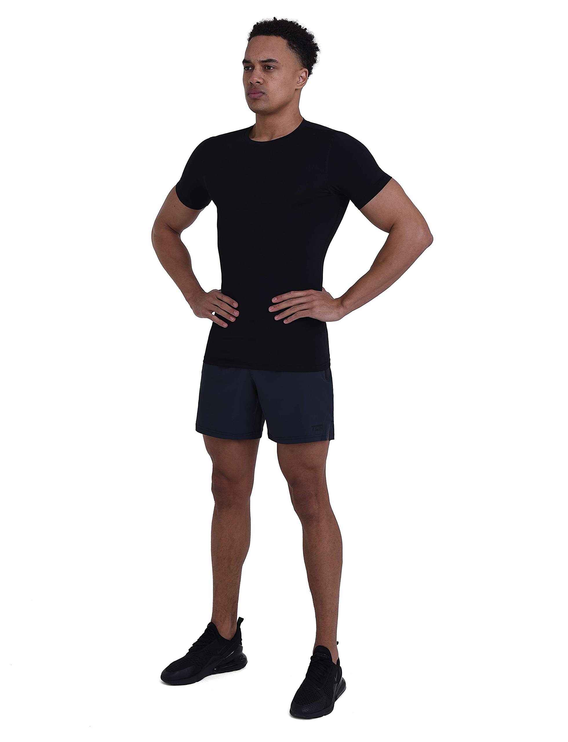 Homme T-Shirt de Compression Base Layer Thermique de Sport à Manches Courtes