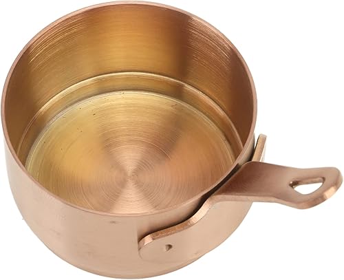 Zerodis Sauce Cups, Stainless Steel Condiment Cups Sauce Cooking Pot with Handle Metal Cooking Sauce Cup Lightweight Easy to Clean Dipping Sauce Cup