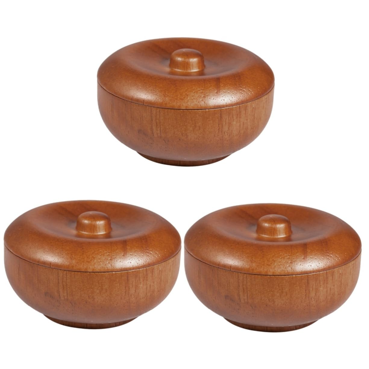 NOLITOY 3 Pcs Shaving Bowl for Men Wooden Shaving Bowl with Lid Shave Cream Men's