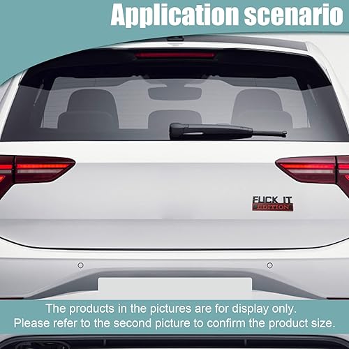 Miniatura 6 de 2 calcomanías de automóvil con emblema Fuck-IT Edition letras 3D de material metálico reemplazo de calcomanías de emblema de maletero guardabarros