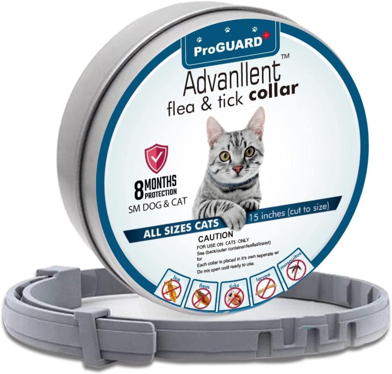 Image showcasing Amazon.com: Adams Plus Flea & Tick Collar for Cats | Breakaway Collar ...