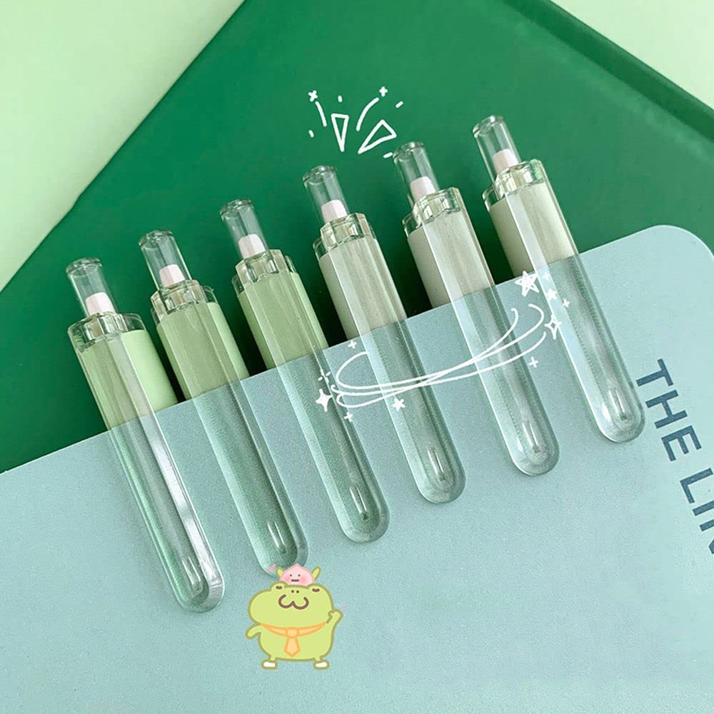 6pcs set Cartoon Frog Gel Pen Cute Animal Writing Pen Retractable Pens School Supplies for Student Girls 0 — view 6