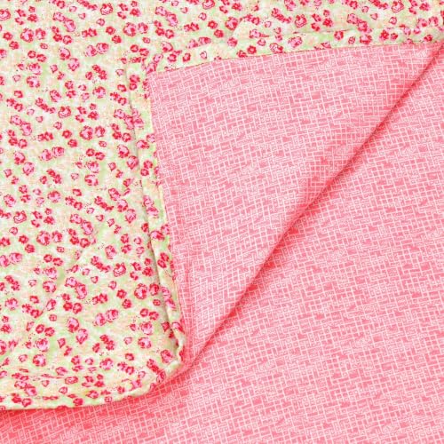 Image of Home Ecstasy 100% Cotton Mulmul Reversible Dohar for Single Bed 210 GSM (56 x 88 inches), Pink