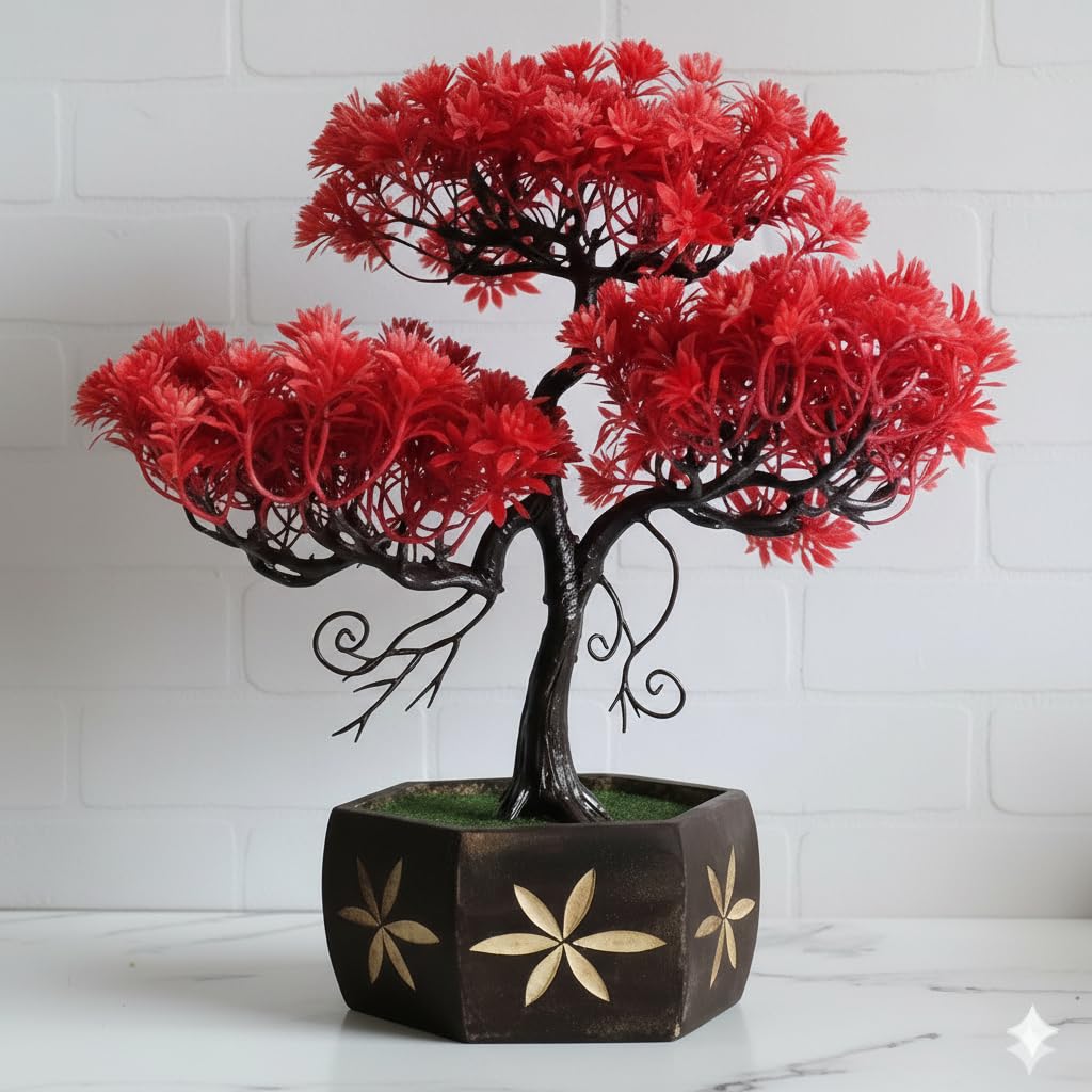 Buy Kawai Homes Artificial Japanese Bonsai Plant - RED Foliage