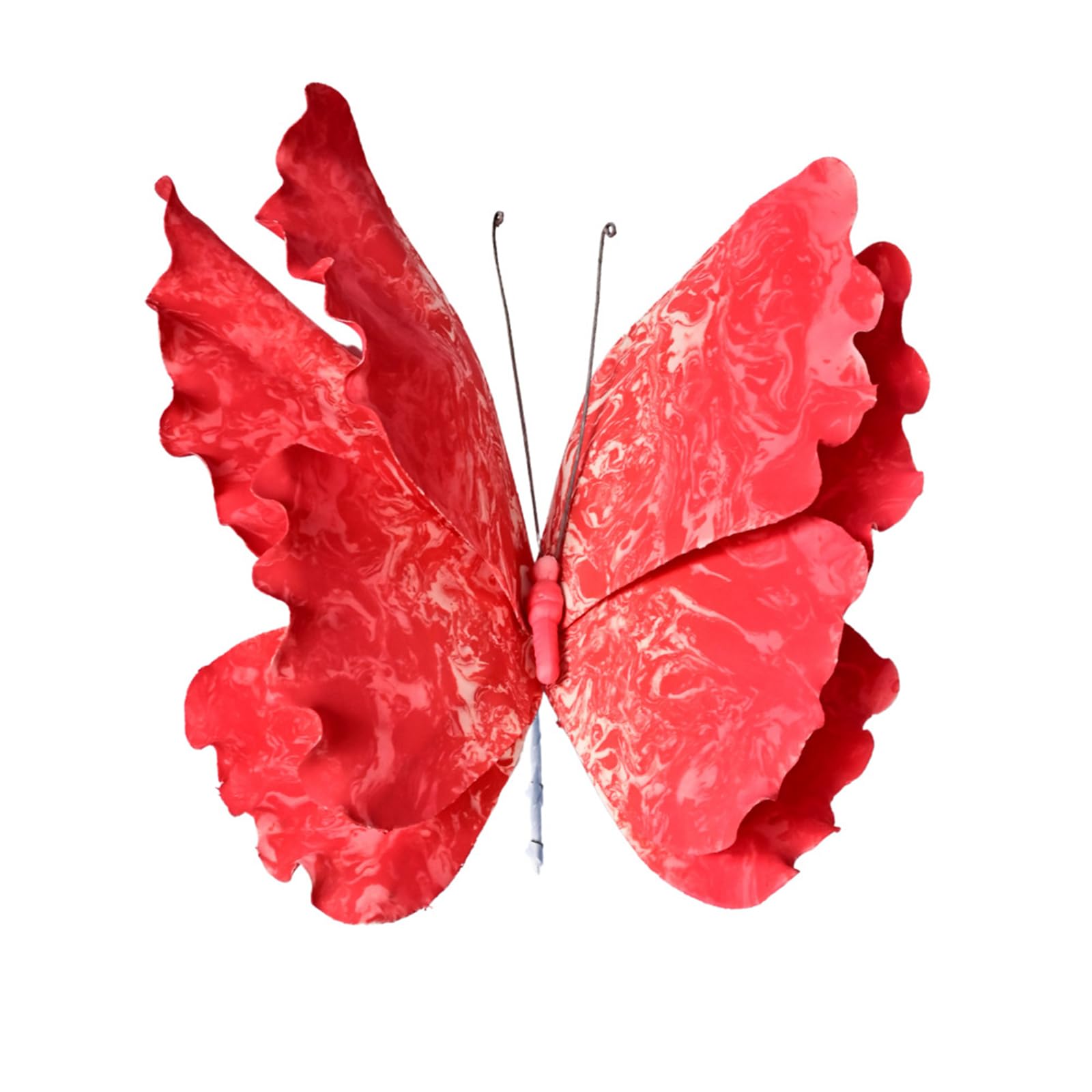Tfaoys Red Extra Big Gauze Craft Butterflies For Wedding Arched Decors Photography Property Faux Wall Art Party Design Supplies Artificial Butterfly