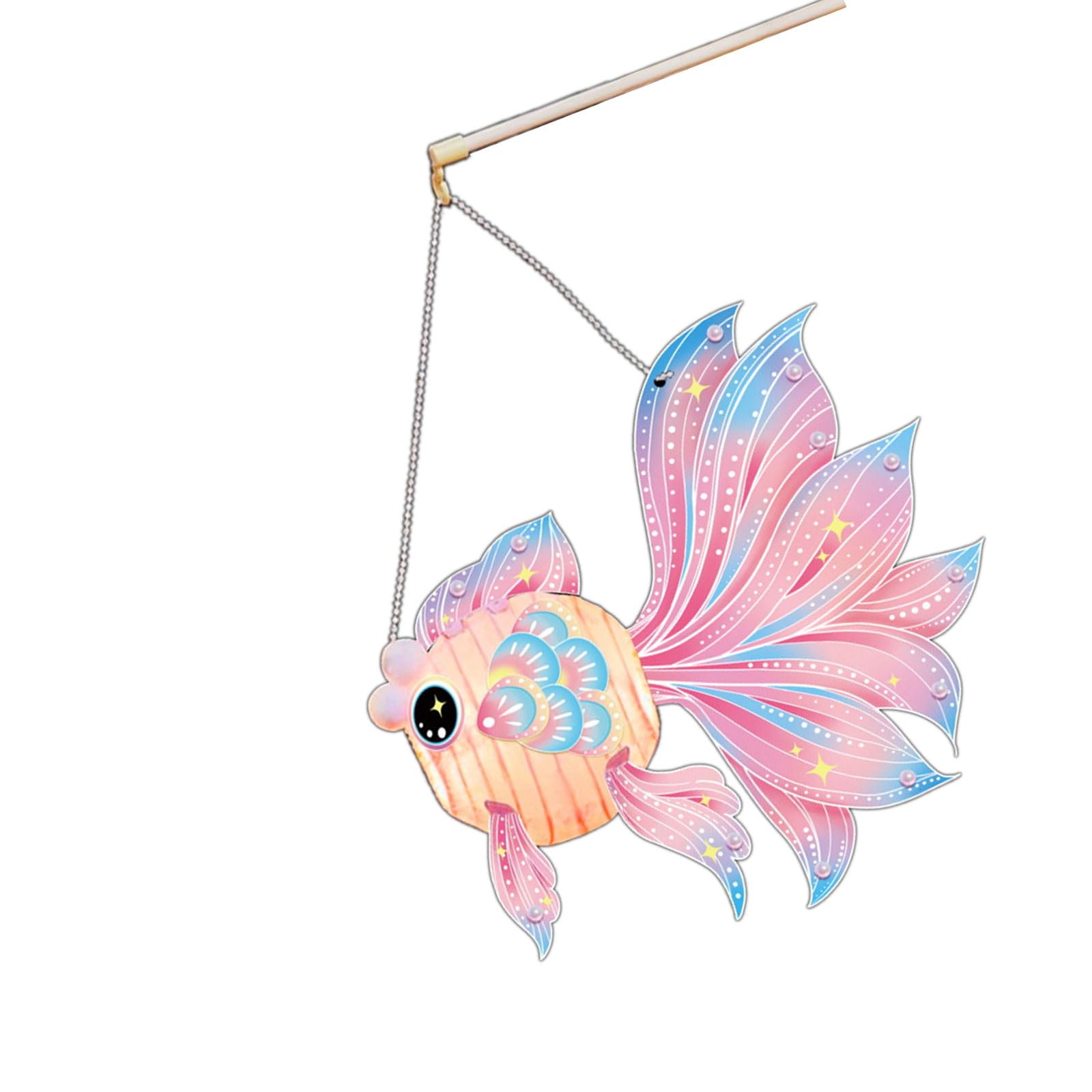 Jazuaiao Fish Lamps Easy Assembly Handheld Scaldfish Light Festival Themed Home Decoration for Festivities Easy Assembly Lamp