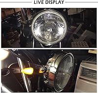 Vista 3 de 4 piezas de intermitentes para motocicleta, intermitentes delanteros y traseros de 14 LED con lámpara ámbar genial, luz de señal para motocicleta