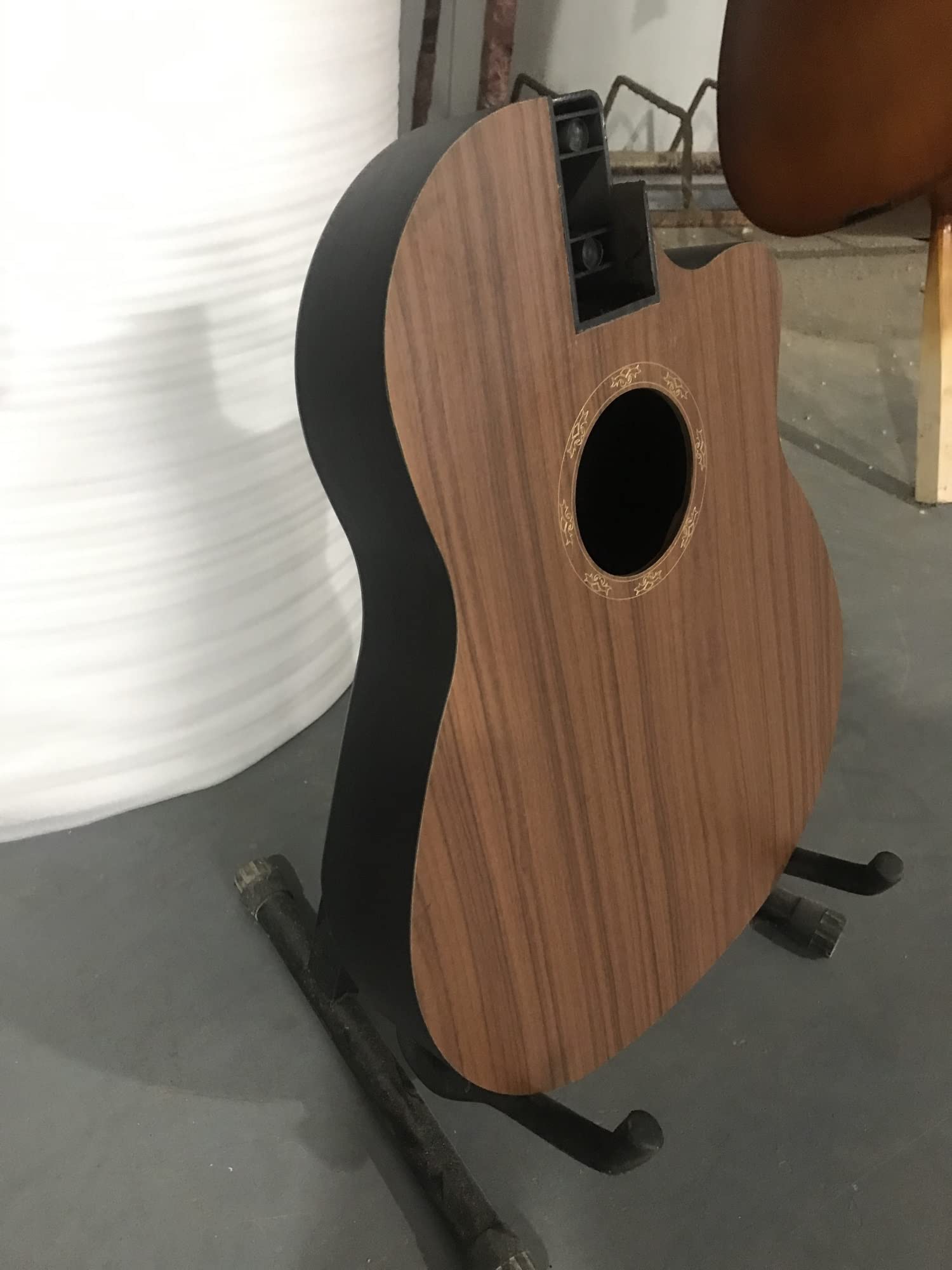 FLFL 1 Pz 39 Pollici Guitar Acoustic Body 6 Corde Torna Indietro Design Cutaway Pannello Guitarra Guitarra Kit Chitarra incompiuto