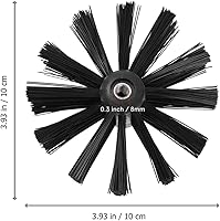 Vista 3 de DOITOOL 2 cabezales de cepillo de chimenea de 4 pulgadas, limpiador de chimenea, limpiador de ventilación, cepillo de limpieza de nailon flexible
