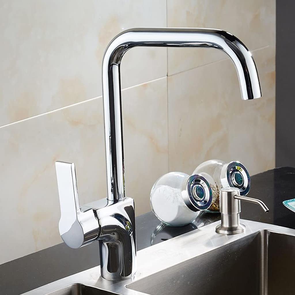 Robinet de cuisine pour bar et îlot central, mitigeur design finition cuivre