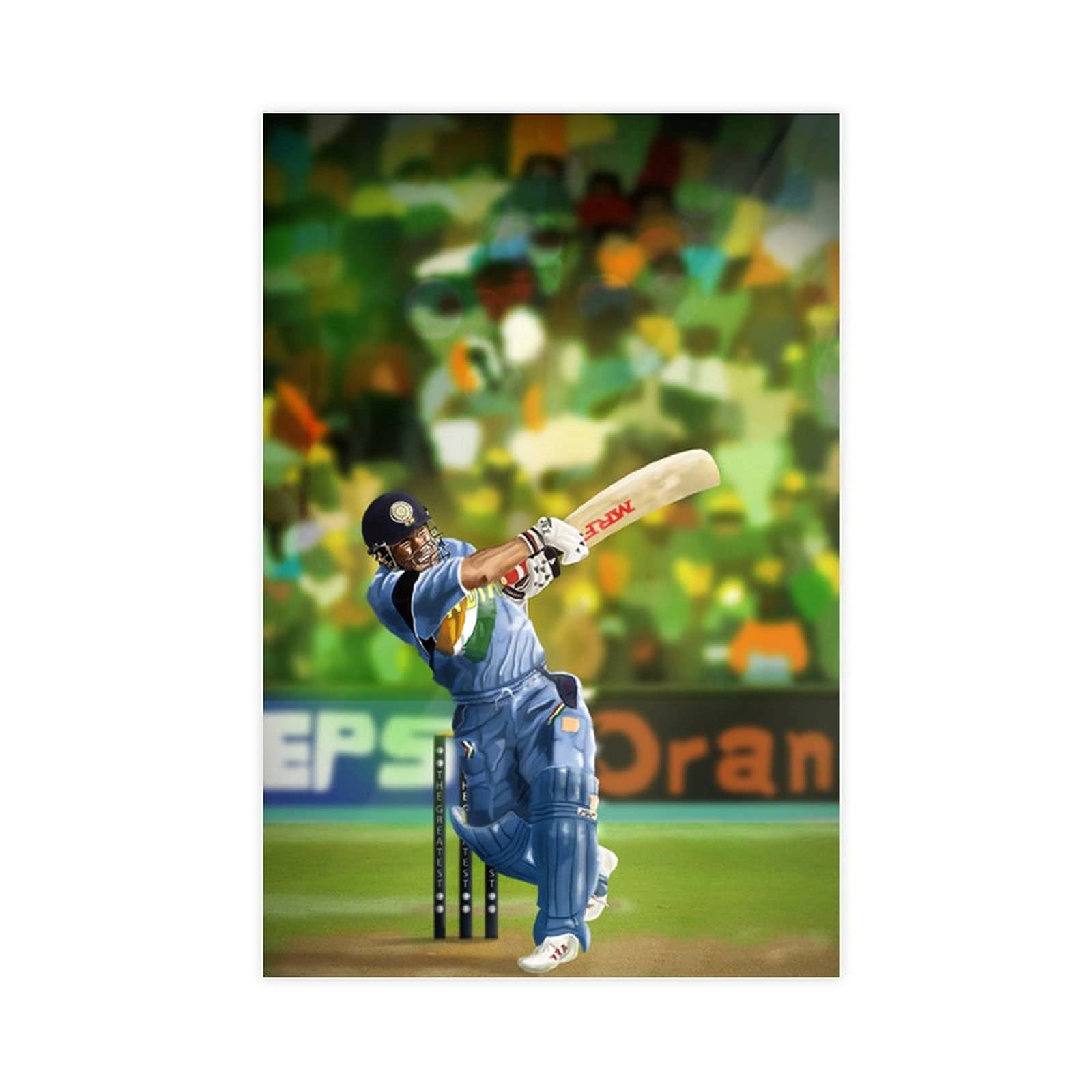 Lkjhlk Unframe-Style1 Sachin Tendulkar Poster India Cricket 7 Canvas Wall Art Decor Paintings For Living Room Home Decoration Unframe 12×18Inch(30×45Cm)