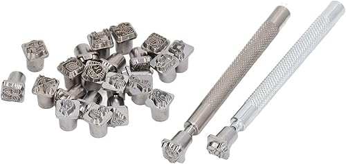 Miniatura 8 de 24 herramientas de estampado de cuero, 12 unidades de diferentes formas de animales para manualidades, grabado de cuero