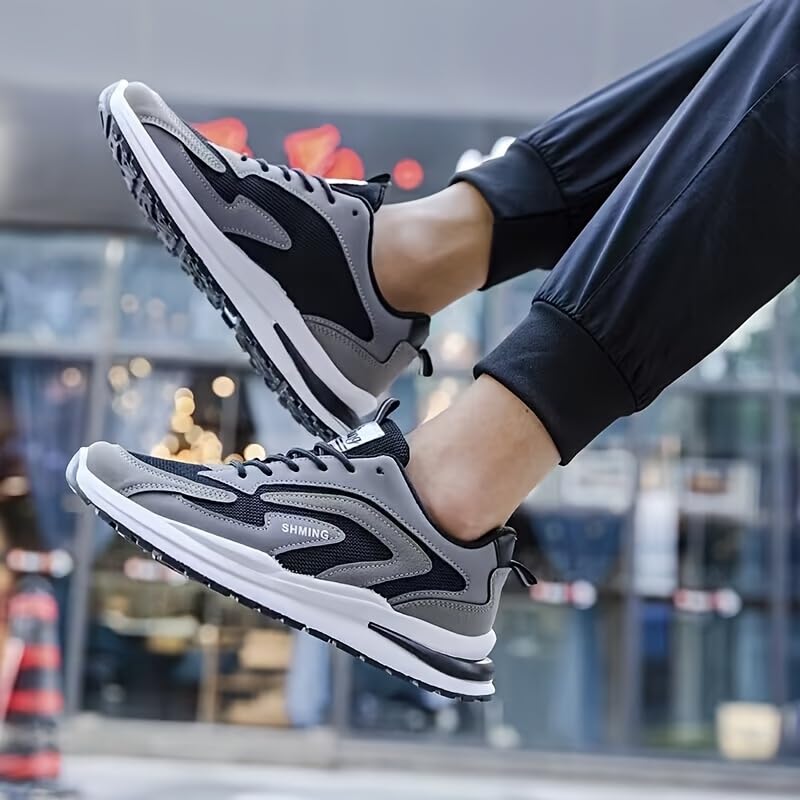 Men's Breathable mesh Sports Shoes - Anti-Slip, Casual, Soft Rubber Sole, Laces, Suitable for Outdoor Daily use3
