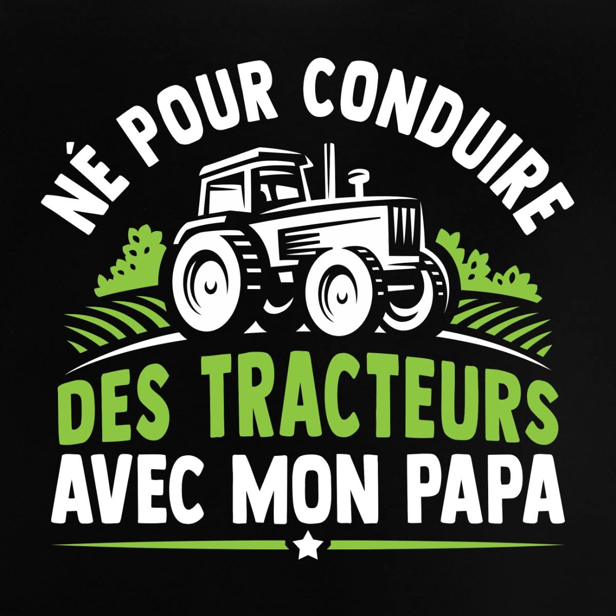 Spreadshirt Né pour Conduire des Tracteurs avec Mon Papa T Shirt Bébé Bio
