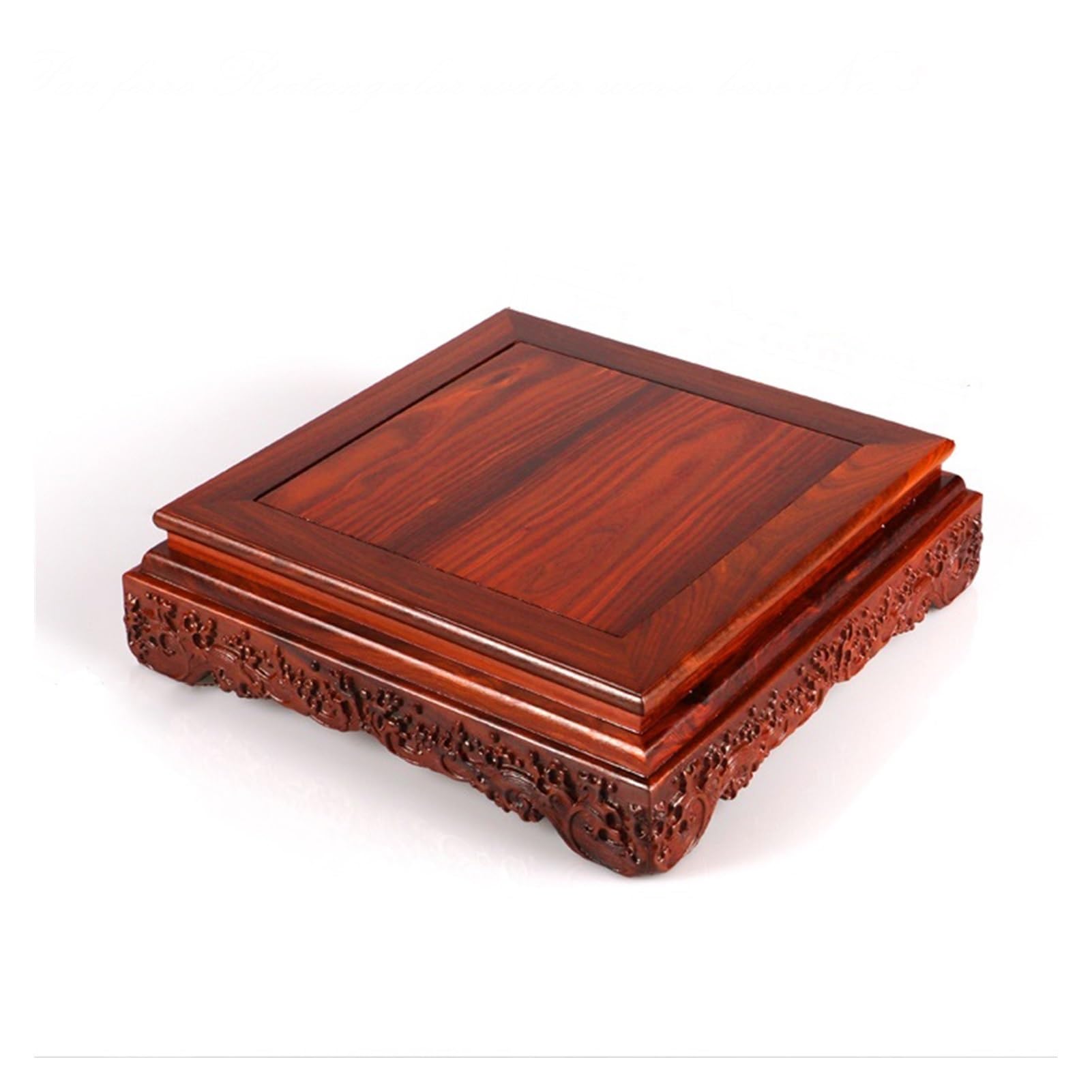 MPOPO Bonsai Pedestal Square Base Wooden Vase Small Teapot Bonsai Jade Buddha Statue Display Stand Vase Display Stands Pedestal Base(M)