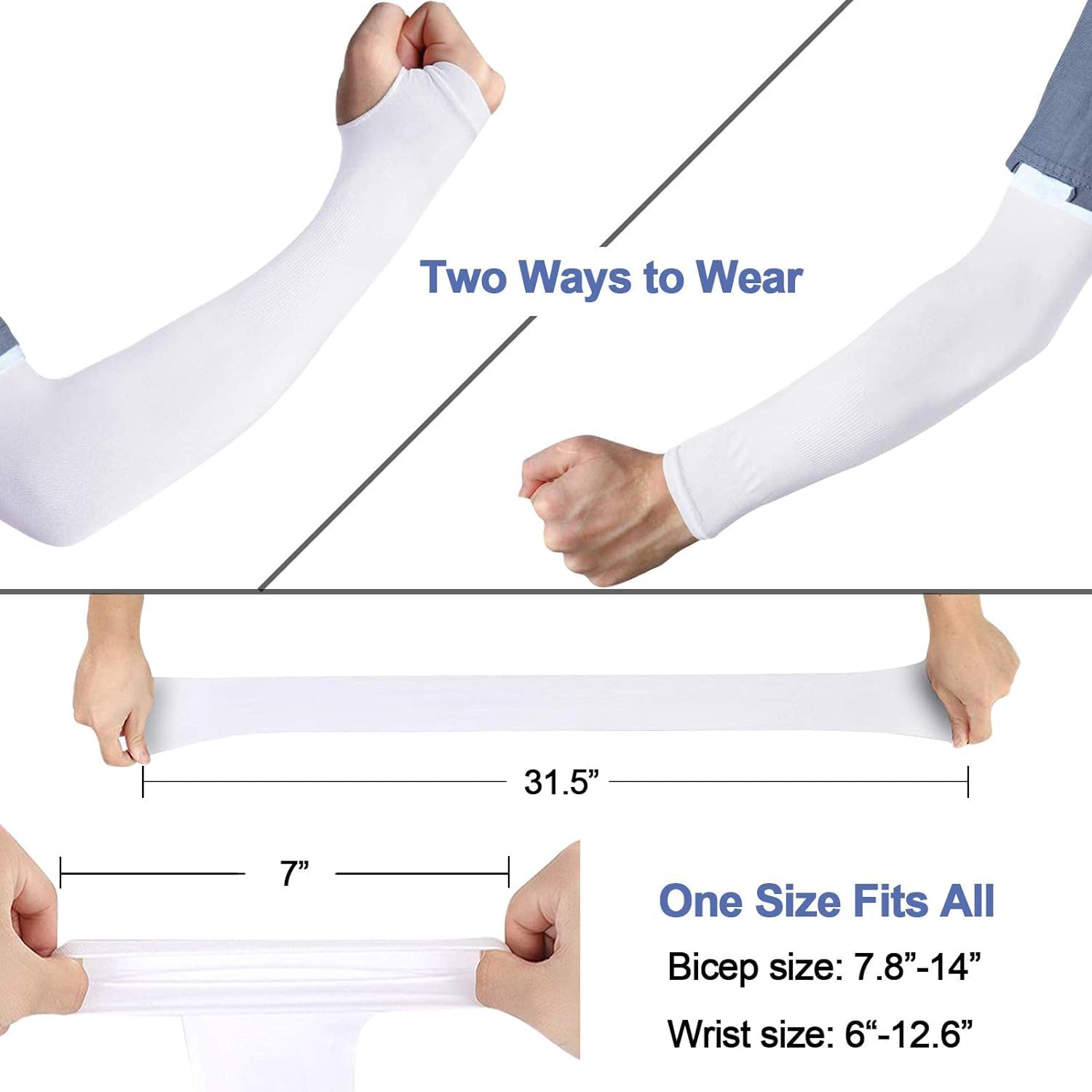 Shirsh UV Sun Protection Arm Sleeves With Thumb Hole For Summer - UPF 50 - Arm Cover For Tanning And Sunburn Protection - 1 Pair (Pink) - Image 8 thumbnail