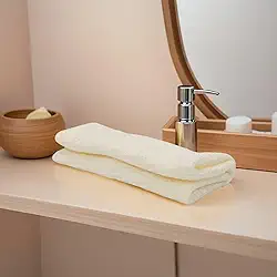 Toalha de mão Waffles Weave – Pano de rosto de secagem rápida e absorvente, pano macio e leve para banheiro, cozinha, viagens e limpeza de casa off-white
