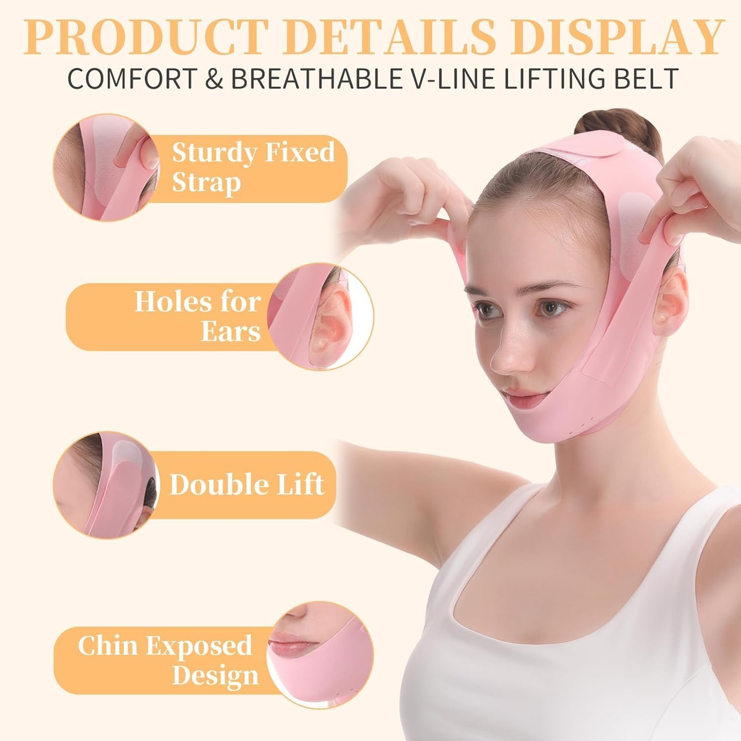Upgrade Ice-Cool Double Chin Lift V Line Mask, Reusable Double Chin Reducer - Image 4