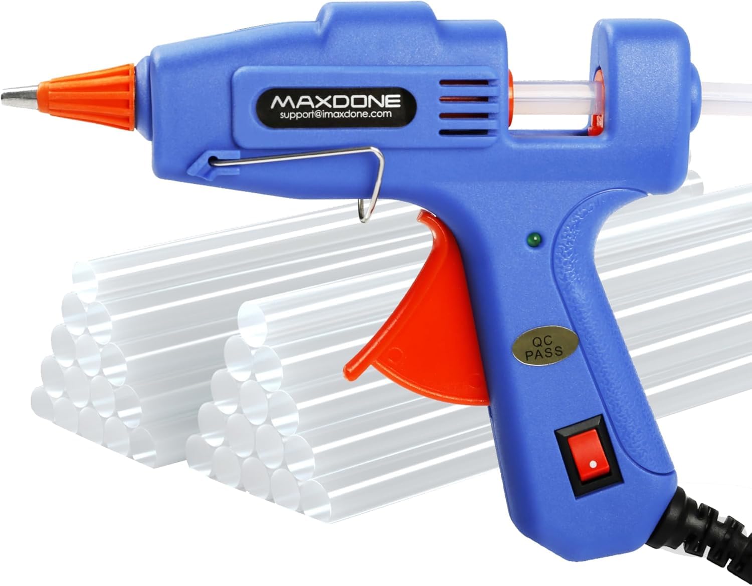 MAXDONE Hot Glue Gun Mini Glue Gun with 30pcs Glue Sticks Upgraded Version, 20W Hot Glue Gun Blue Fast Heating for DIY Craft Projects and Home Quick Repairs