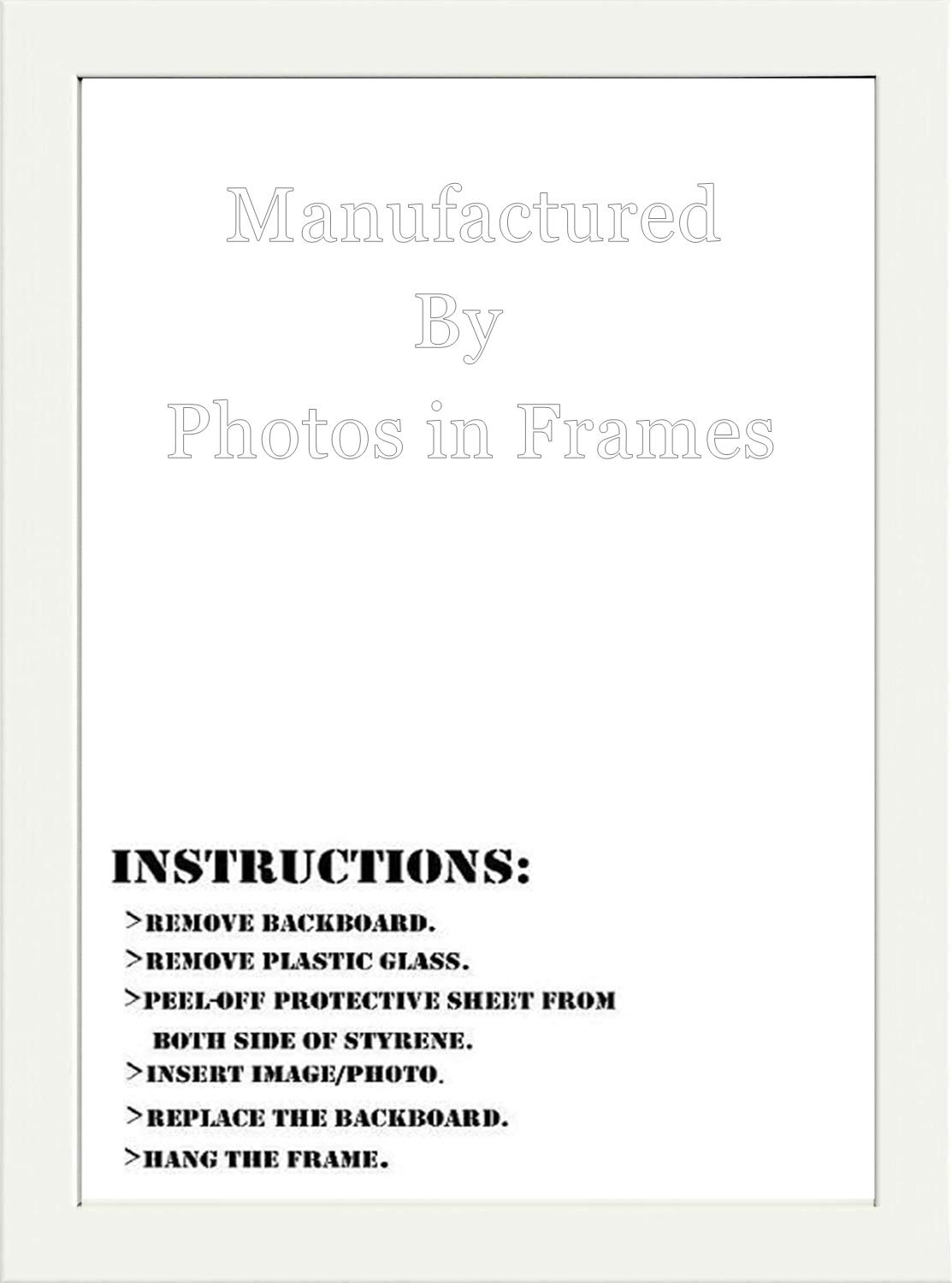 Square Size Poster Picture Photo Frame Black/Oak/Silver/White (30X30cm (300x300mm), White)