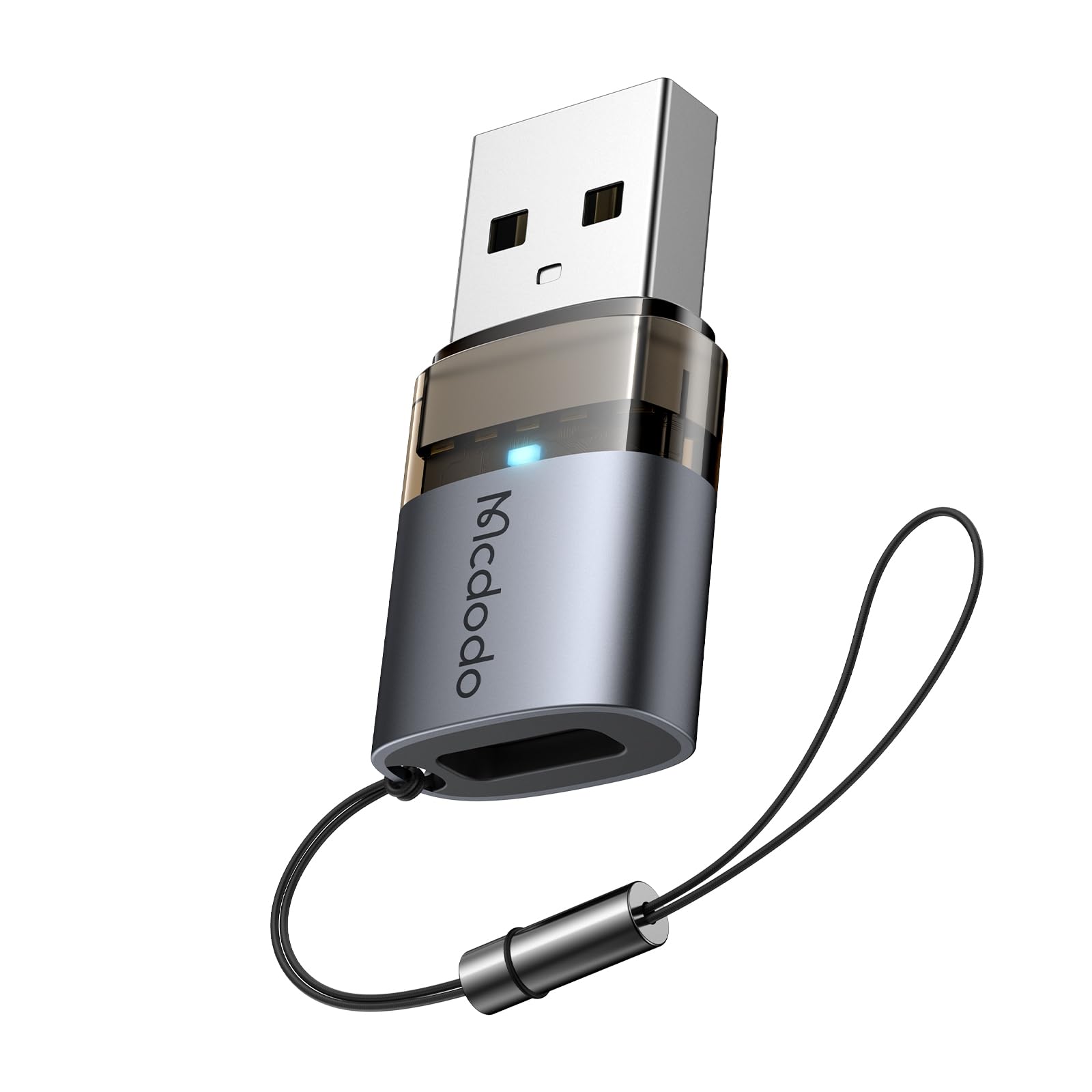 Mcdodo USB-C to USB 3.0 変換アダプタ 18W急速充電 5Gbps高速データ転送 Type CからUSB変換アダプター USB-Aコネクタ 両面にLEDライト付き タイプCからUSBアダプタ Type CメスからUSB 3.0オス変換 ノートPC/タブレット/スマホ/USBメモリ/外付けハードディスクなど対応 MacBook iPad iPhone Androidなど対応